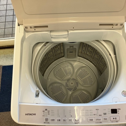K2510-337 HITACHI 洗濯機 BW-V80J 2023年製 8.0kg 動作確認済み キズ汚れ有り