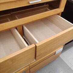 ★リユースのサカイ千葉中央店★ サンコウ TV台 ナチュラル H47×D46×W135 クリーニング済み TC5063の画像