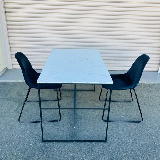 ダイニングセット Trand120 ダイニングテーブル 大理石柄　NO COFFEE ダイニングチェア ２脚　モダン