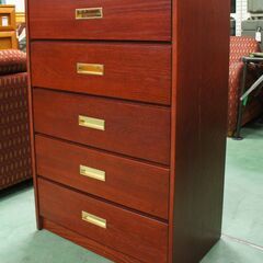 ★朝霞の雑貨屋さん★KOUKISIN★ 米軍払い下げ品 ＜5-DRAWER CHEST / BROWN 5段チェスト / ブラウン＞ USED品 ヴィンテージ の画像