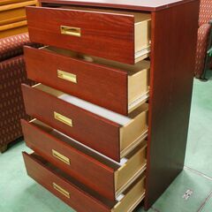 ★朝霞の雑貨屋さん★KOUKISIN★ 米軍払い下げ品 ＜5-DRAWER CHEST / BROWN 5段チェスト / ブラウン＞ USED品 ヴィンテージ の画像