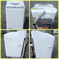 [八6417]  シャープ  2018年製  電気洗濯乾燥機  5.5kg  ES-TX5B-N  外形寸法  幅565㎜  奥行590㎜  高さ985㎜の画像
