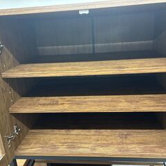 【ジャングルジャングル滋賀草津店】ジモティ来店特価!!　スリム食器棚　ブラウン　J-251073の画像