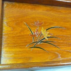 高級手造り 木製漆器 お盆の画像