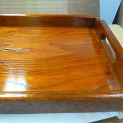 高級手造り 木製漆器 お盆の画像