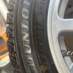 ダイハツ純正アルミホイール＆スタッドレスタイヤ　ダンロップWINTER MAXX 155/65R14 75Qの画像