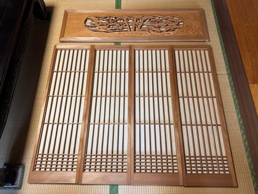 【交渉中】欄間と障子戸の5点 セット