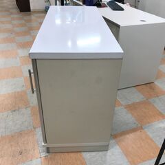 【ジャングルジャングル石川金沢店】  キッチンカウンター ホワイト W122×D50×H84 クリーニング済み												の画像