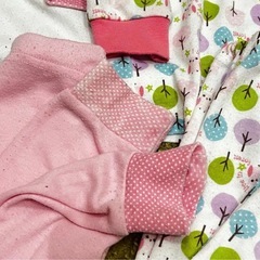 95  長袖 パジャマ 女の子 ベビー ピンク 長袖パジャマ ルームウェア　ふくろう　西松屋の画像