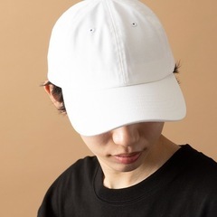 【CL&SANHA】新品未使用 野球帽 100%純綿 帽子 白  男女兼用の画像