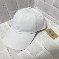 【CL&SANHA】新品未使用 野球帽 100%純綿 帽子 白  男女兼用の画像
