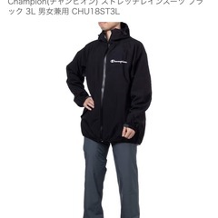 Champion(チャンピオン) ストレッチレインスーツ ブラック 3L 男女兼用 CHU18ST3L 男女兼用　3L 開封新品の画像
