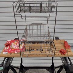 観音寺 食器 包丁等の乾燥に 水切り 食器棚 乾燥棚 ステンレス製 二分割可 中古品の画像