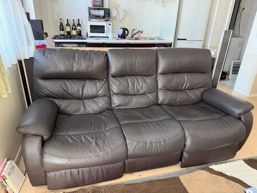 ニトリ　電動リクライニングソファ3P