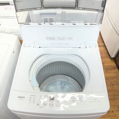 【リサイクルショップどりーむ鹿大前店】No.3090 洗濯機 AQUA/アクア AQW-S4MBK(W) 2023年製 4.5㎏の画像