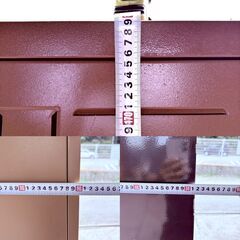 【❗️✨事務所にもおすすめ✨❗️】スチール製 6人用ロッカー ブラウン系 鍵なし（右上） 現状品の画像