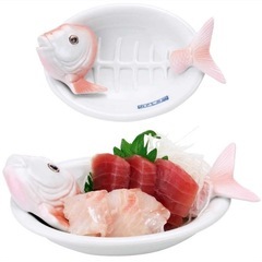 鯛のおさしみ皿 おもしろ食器の画像