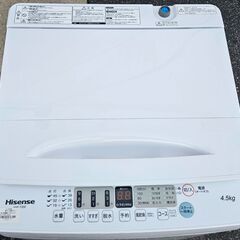 ✨️ジモティー割引✨️【ジャングルジャングル堺初芝店】 ハイセンス　洗濯機　HW-T45E　2022年製　堺市（東区　西区　北区　南区　堺区　美原区）高石市　泉大津市　忠岡町　和泉市　松原市　大阪狭山市の画像