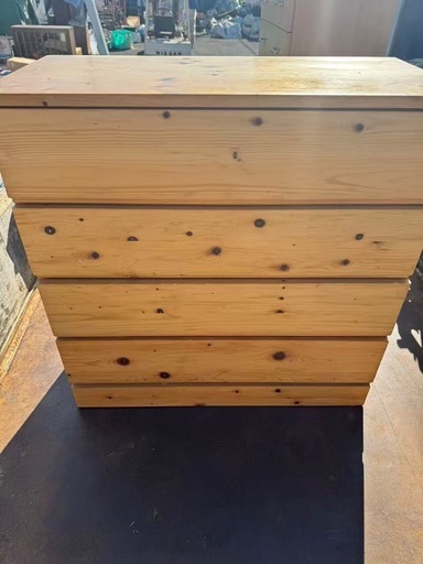 無印良品　4段チェスト　パイン材