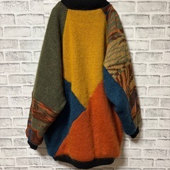 90s レトロデザイン　ニットジャケットの画像