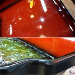 レトロ トレイ エジプト柄 プラスチック製 お盆 長角盆 トレー　/TJ-2639 2Fの画像