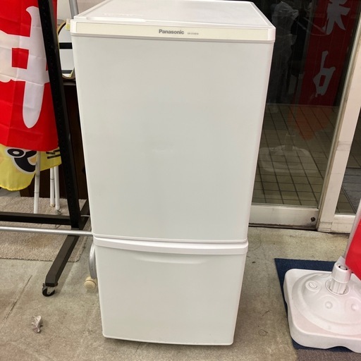 A2510-340 Panasonic 2ドア冷蔵庫 NR-B14BW-W 138L 2019年製 動作確認済み キズ汚れ有り