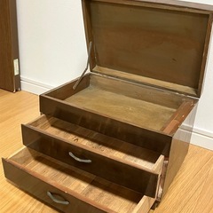 レトロかわいい　昔の裁縫道具入れの画像