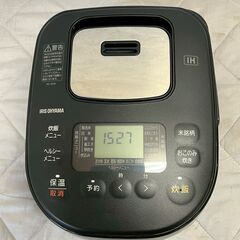 【IRIS OHYAMA】 アイリスオーヤマ IHジャー炊飯器 RC-IK30-B 2021年製 ブラック 0.54L 動作確認済み A0722YGの画像