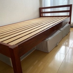 シングルベッド　フレーム　マットレスの画像