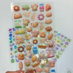 新品 大量在庫 ぷくぷくシール ボンボンドロップ風　3Dシール の画像