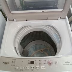 ★ジモティ割あり★ AQUA 洗濯機 AQW-S6P（W） 6.0kg 24年製 動作確認／クリーニング済み TK7003【リユースのサカイつくば店】の画像