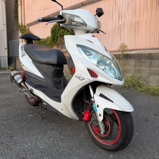 KYMCO レーシング125 Fi ホワイト　動画あり　大阪