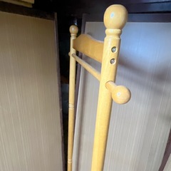 ナチュラルウッド ハンガーラック コート掛け 衣類収納 木製の画像