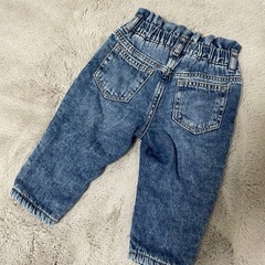 80cm 　baby GAP 裏地付きデニムパンツの画像