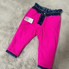 80cm 　baby GAP 裏地付きデニムパンツの画像