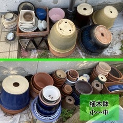 【まとめ売り】植木鉢いろいろ＋残土・庭石など 好きなだけどうぞの画像