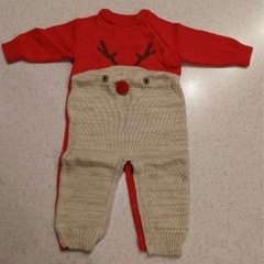 クリスマス　サンタ　トナカイサイズ90の画像
