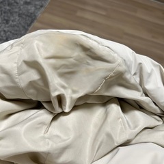 ZARA ショート丈 ダウン ホワイト系 Mの画像