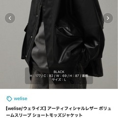 レザージャケット M 大きめの画像