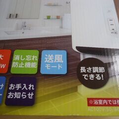 脱衣所ファンヒーター　壁掛けスタイル　中古美品の画像