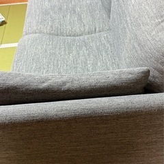 ニトリ　3人用布張りソファ(CA10 DR-GY)の画像