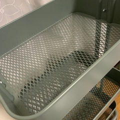 IKEA 移動式ワゴン　カーキグリーン　廃盤 の画像