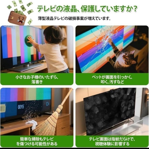 新品未使用✨】テレビ保護パネル 55インチ用 アクリルパネル 高透過・高耐久