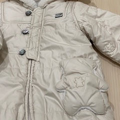 スノーウェアセット　雪遊び　ベビー　キッズ　75  クマ柄　帽子　手袋セット の画像