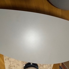 【北欧風／楕円ローテーブル】幅約130×奥行57×高さ40cm 新品定価約33,000円相当 の画像