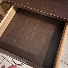 木製　　ブラウン　引き出し　キャスター付きの画像