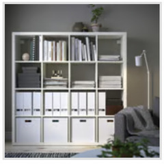IKEA＿KALLAX カラックス シェルフユニット, ホワイト, 147x147 cmの画像
