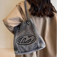 レディース バッグ SHEIN Y2K でデニムトートの画像