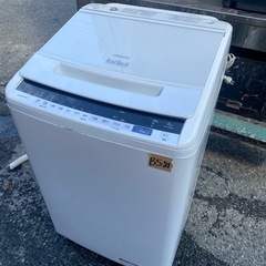 NO B581🌈福岡市内配送設置無料✨🌈 洗濯機 日立 2〜3人分 8.0kg コンパクト 脱水乾燥 設置配送料込み BW-V80EE7 2019年の画像