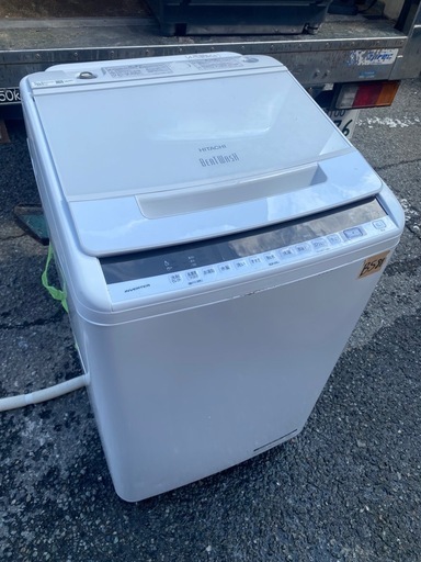 NO B581?福岡市内配送設置無料✨? 洗濯機 日立 2〜3人分 8.0kg コンパクト 脱水乾燥 設置配送料込み BW-V80EE